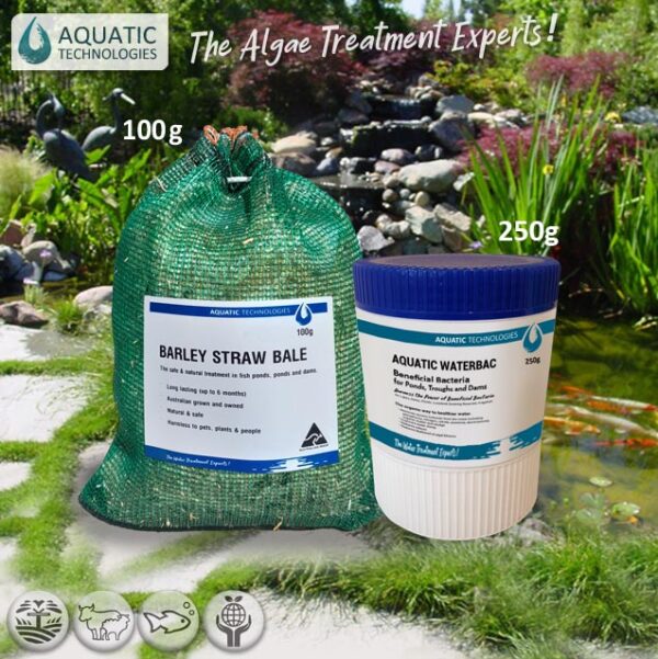 Aquatic Waterbac 250g & Barley Straw Bales 100g